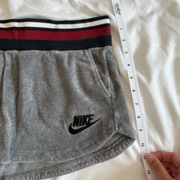 Nike Gray Shorts with Red and Black Striped Waistband - Picture 3 of 7